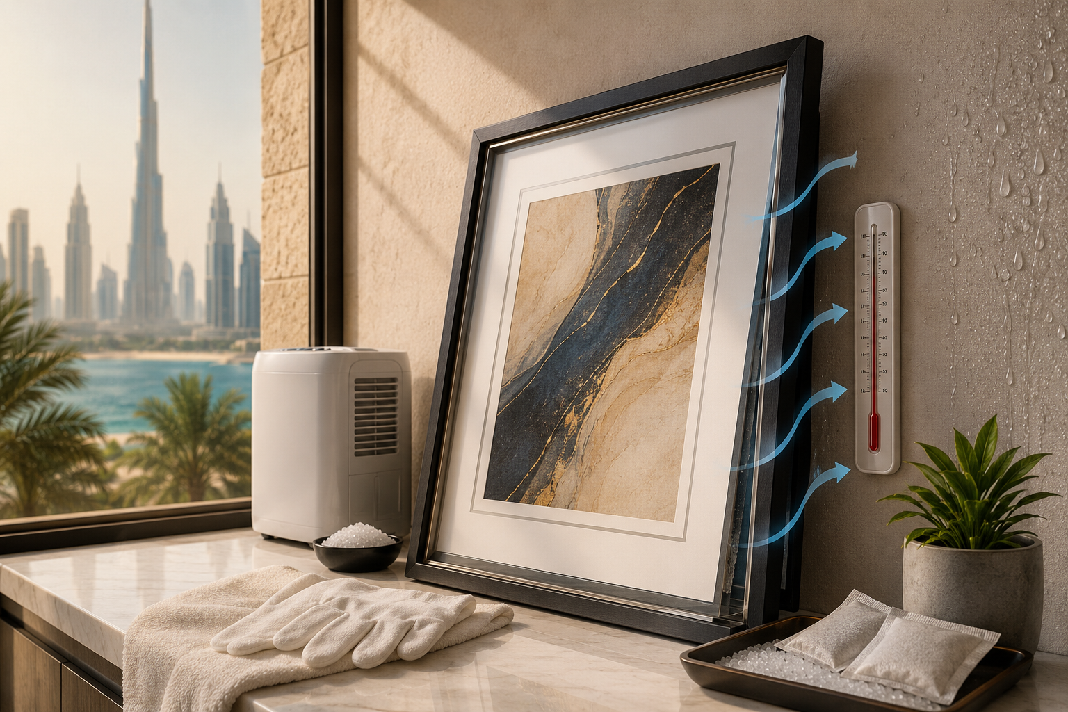 How to Protect Framed Art From UAE Heat and Humidity